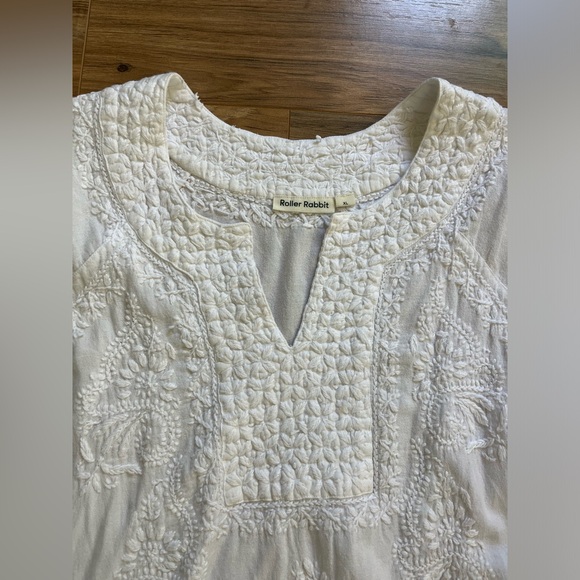 Roller Rabbit White Faith Top Size XL - Picture 2 of 5